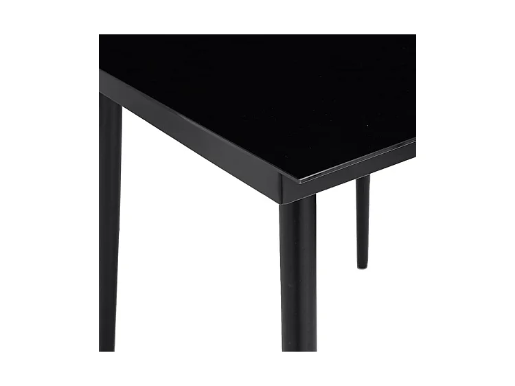 Ensemble à manger jardin coussins 5pcs marron poly rotin verre