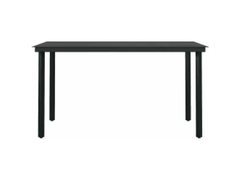 Ensemble à manger jardin coussins 5pcs marron poly rotin verre