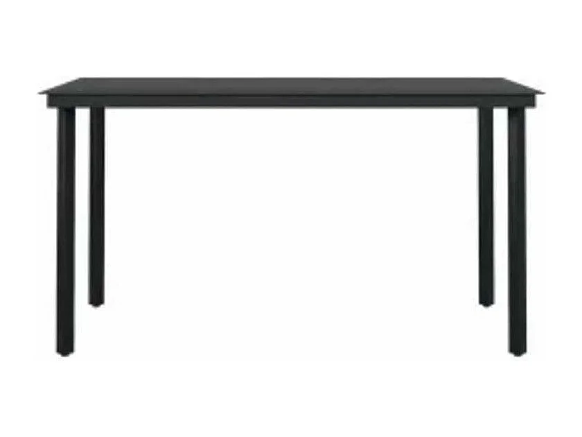 Ensemble à manger jardin coussins 5pcs marron poly rotin verre