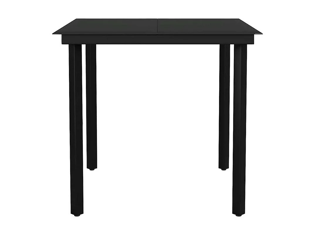 Ensemble à manger jardin coussins 5pcs marron poly rotin verre