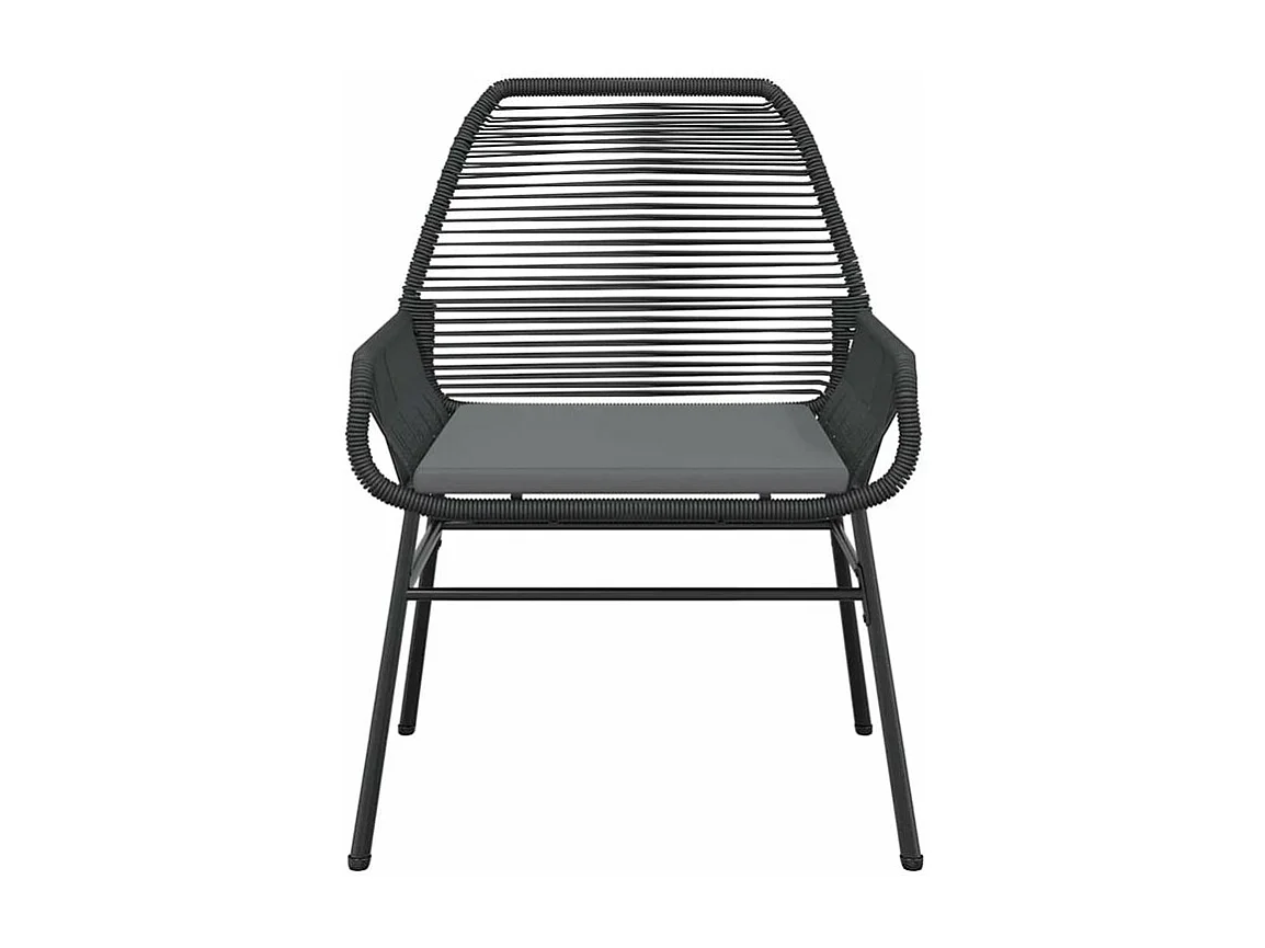 Ensemble à manger de jardin et coussins 5 pcs noir rotin verre