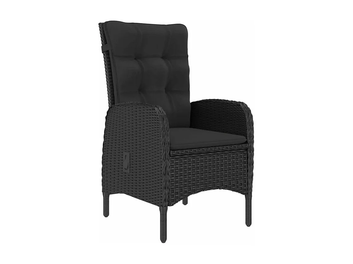 Ensemble de salle à manger de jardin 9 pcs Noir