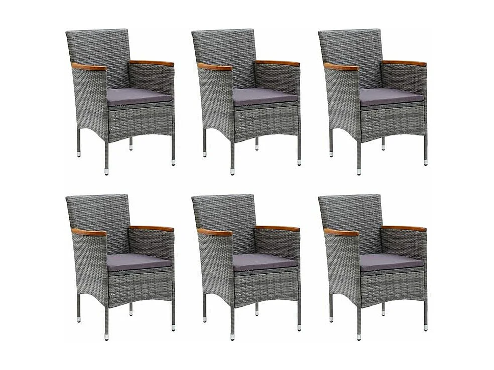 Ensemble à manger de jardin 11 pcs Gris