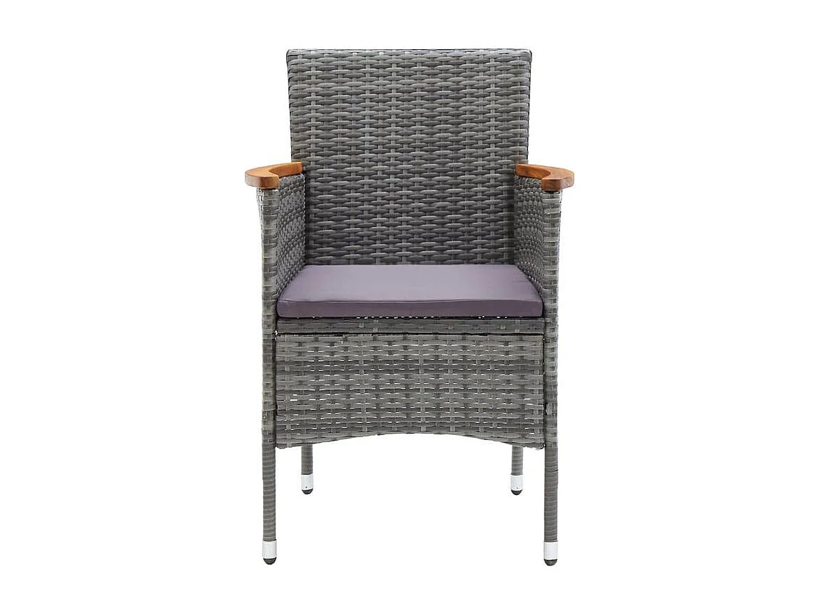 Ensemble à manger de jardin 11 pcs Gris