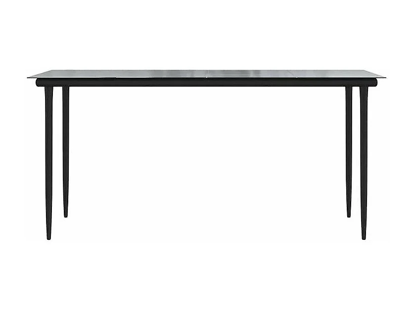 Ensemble à manger jardin coussins 5pcs marron poly rotin verre