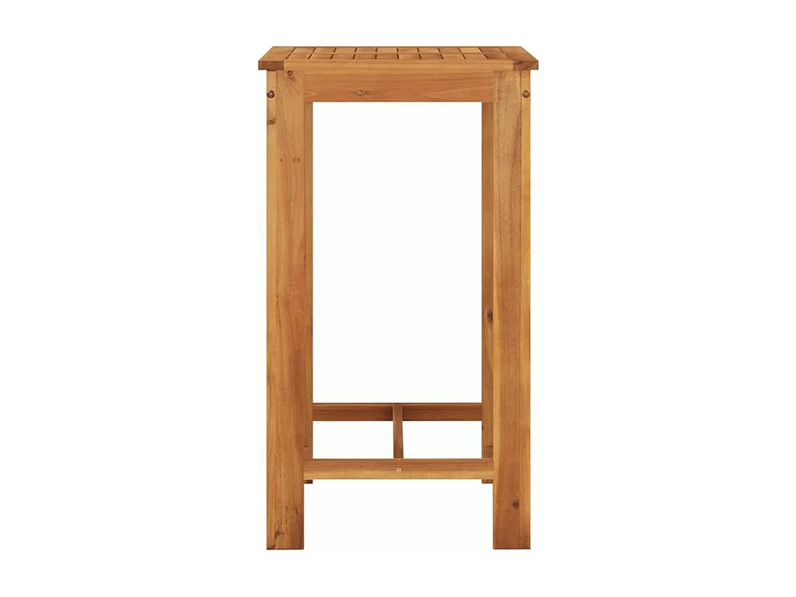 Ensemble de bar de jardin 5 pcs gris bois massif acacia rotin