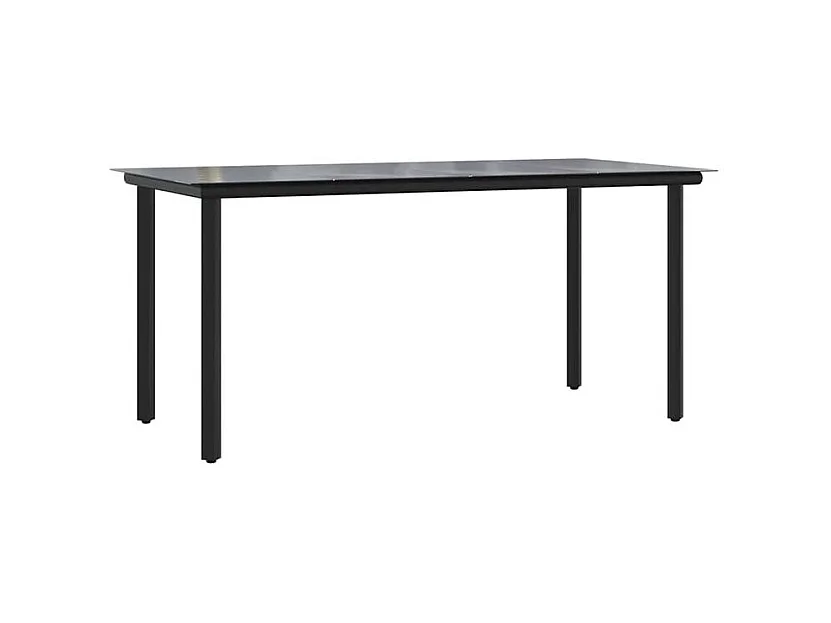 Ensemble à manger jardin coussins 5pcs marron poly rotin verre