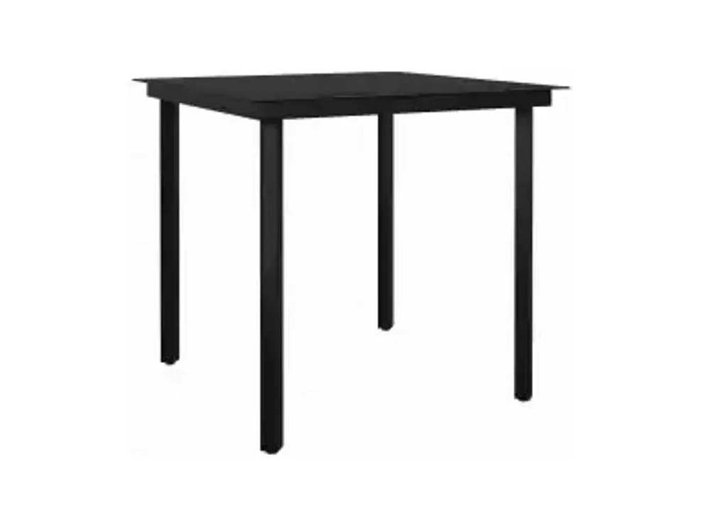 Ensemble à manger jardin coussins 3pcs marron poly rotin verre