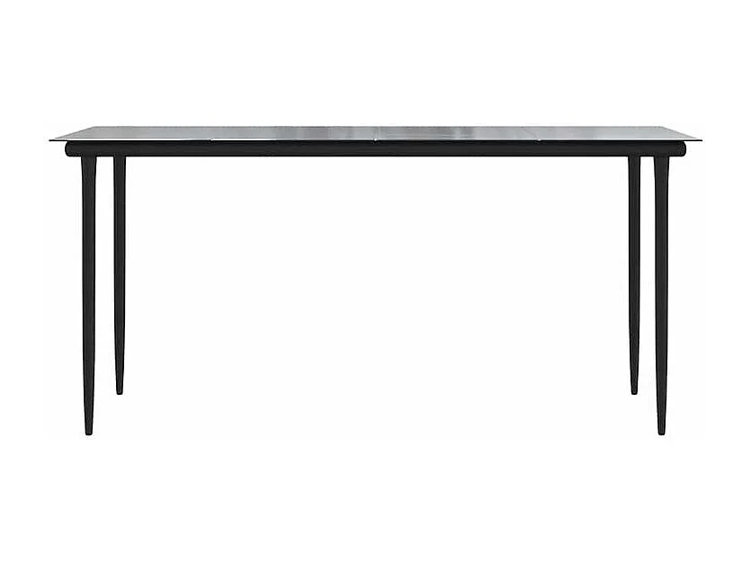 Ensemble à manger jardin coussins 7pcs marron poly rotin verre