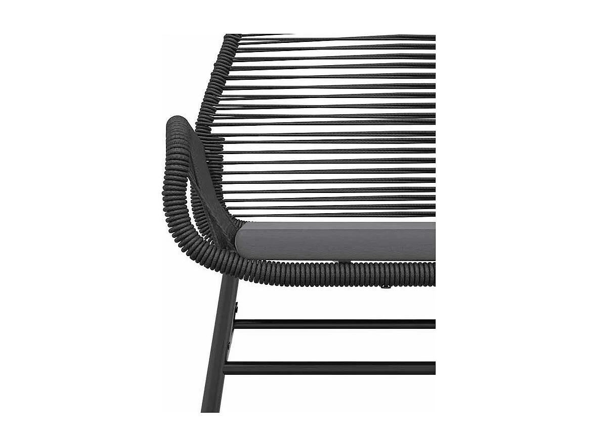 Ensemble à manger de jardin et coussins 5 pcs noir rotin verre