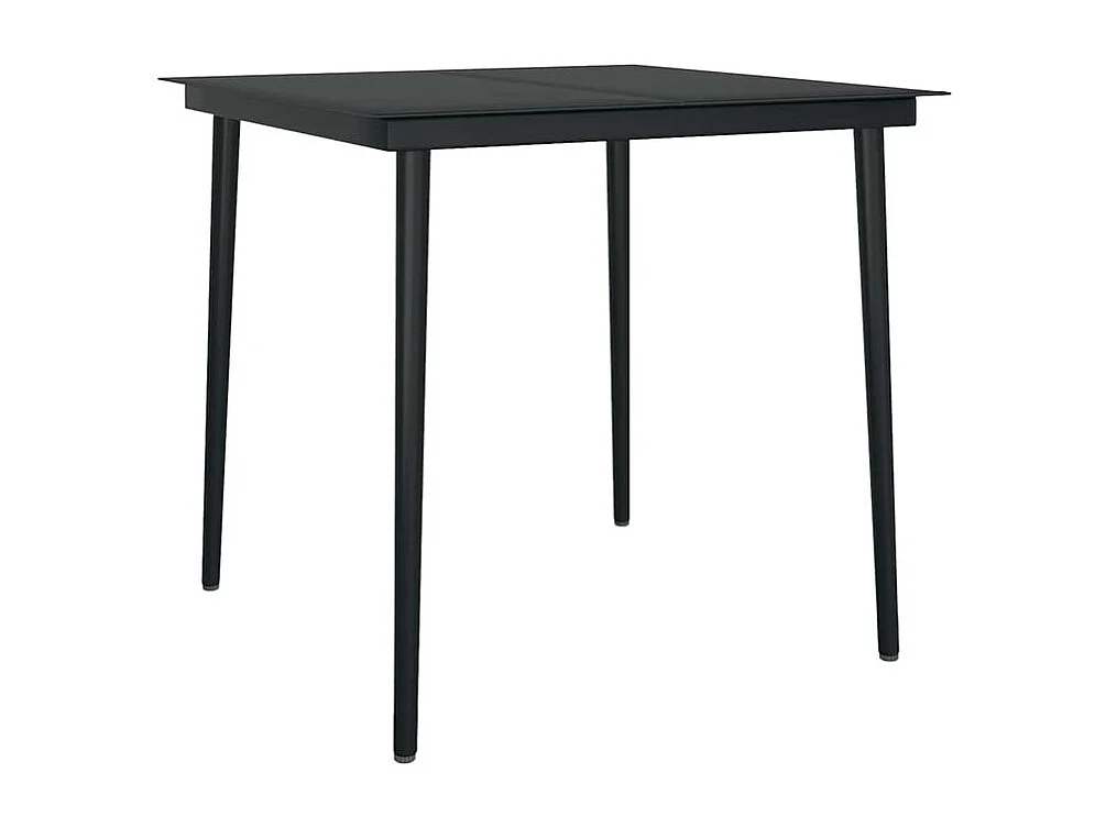 Ensemble à manger de jardin et coussins 5 pcs noir rotin verre