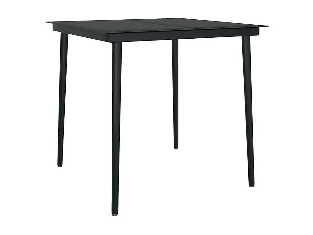 Ensemble à manger de jardin et coussins 3 pcs noir rotin verre