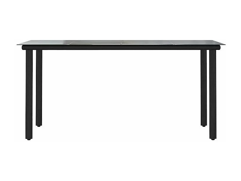 Ensemble à manger jardin coussins 7pcs marron poly rotin verre