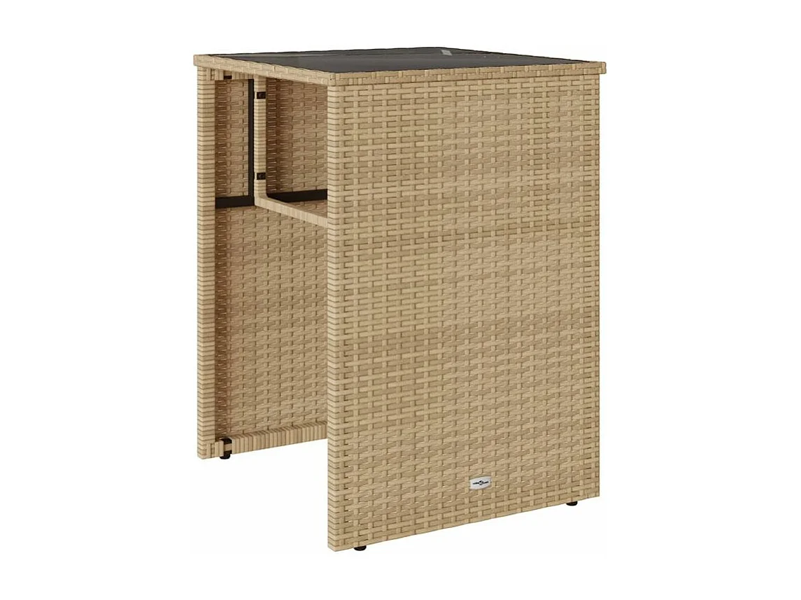 Ensemble de bistro 3 pcs avec coussins beige résine tressée