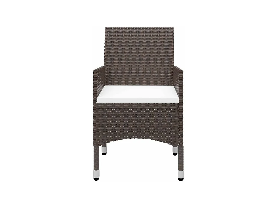 Ensemble à manger de jardin 11 pcs Marron