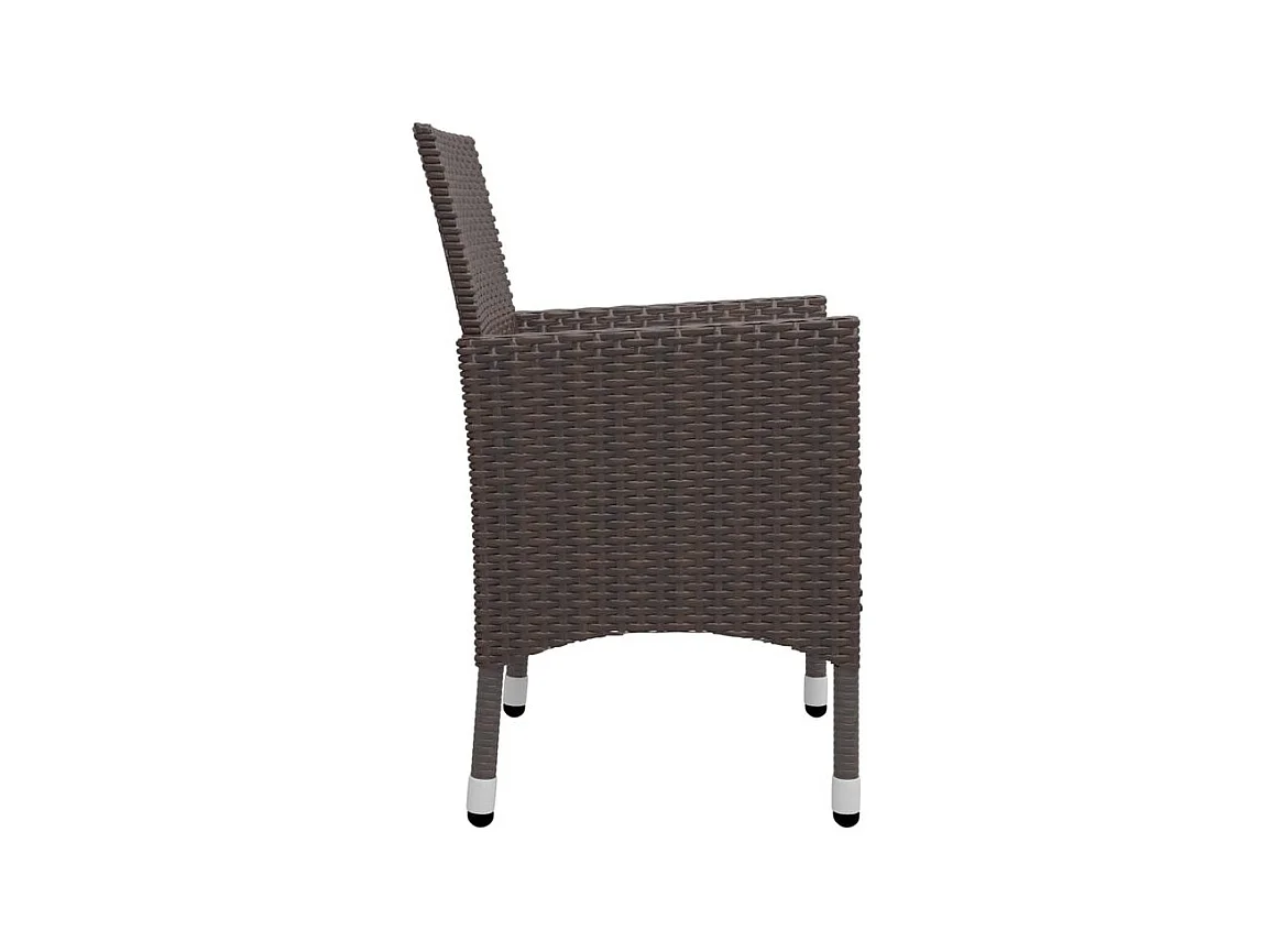 Ensemble à manger de jardin 11 pcs Marron