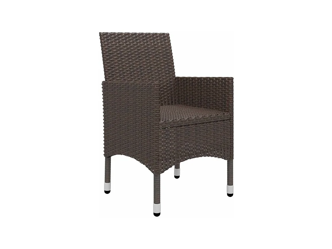 Ensemble à manger de jardin 11 pcs Marron