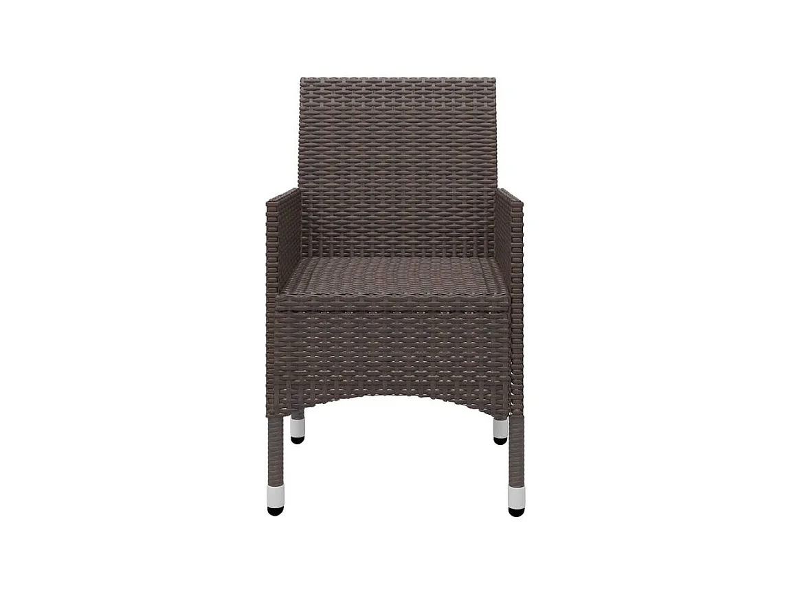 Ensemble à manger de jardin 11 pcs Marron