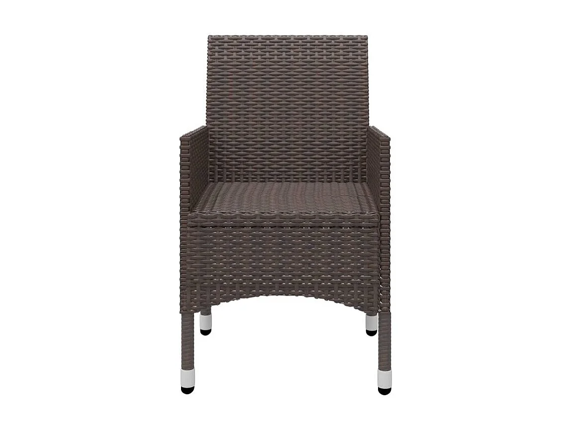 Ensemble à manger de jardin 11 pcs Marron