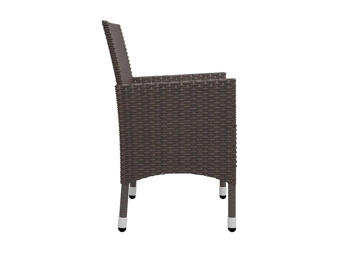 Ensemble à manger de jardin 11 pcs Marron