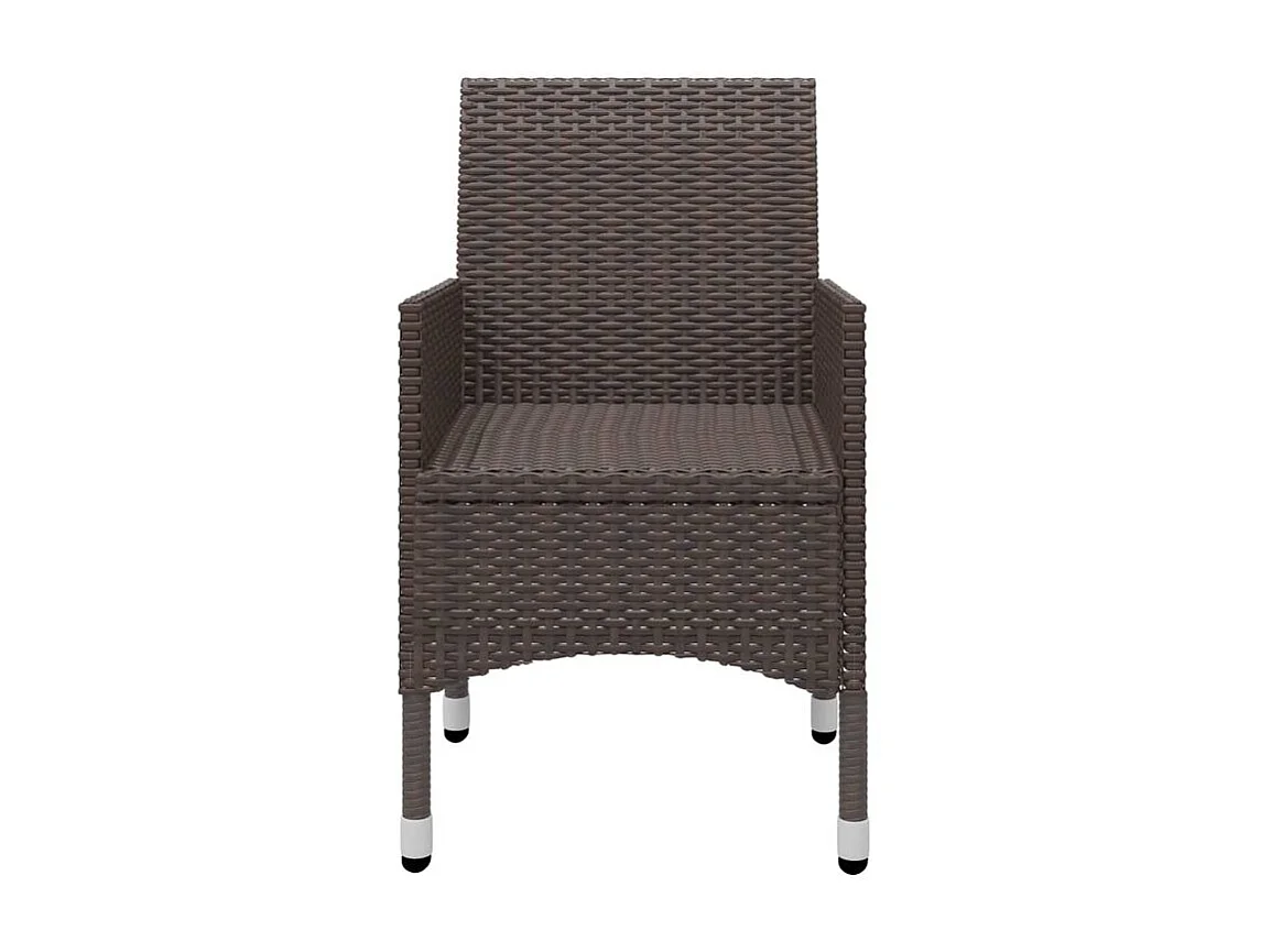 Ensemble à manger de jardin 11 pcs Marron