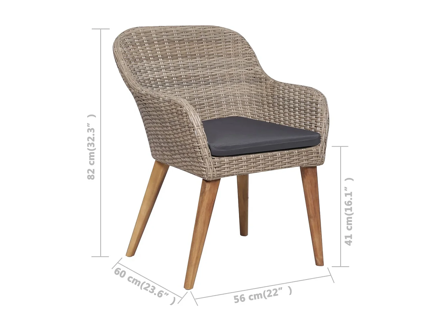 Salon de jardin avec coussins 9 pcs Résine tressée 2