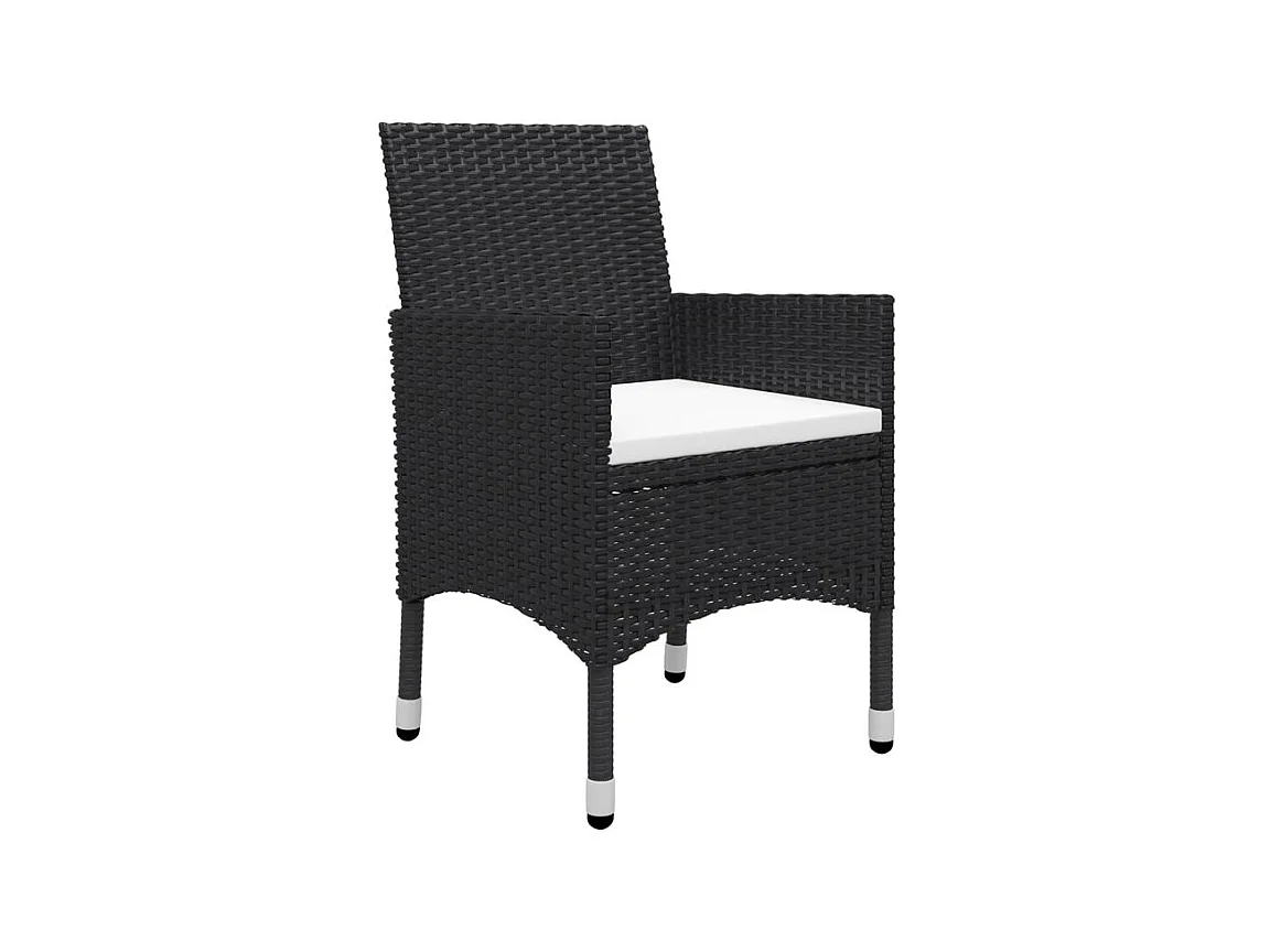 Ensemble de salle à manger de jardin 11 pcs Noir