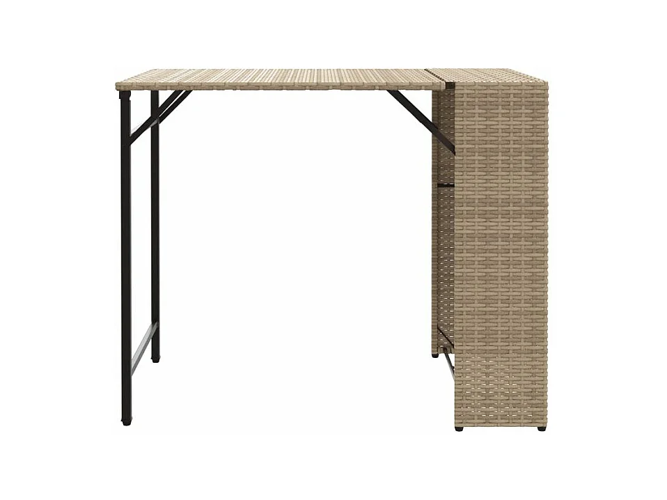 Ensemble à manger de jardin 5 pcs pliable beige résine tressée