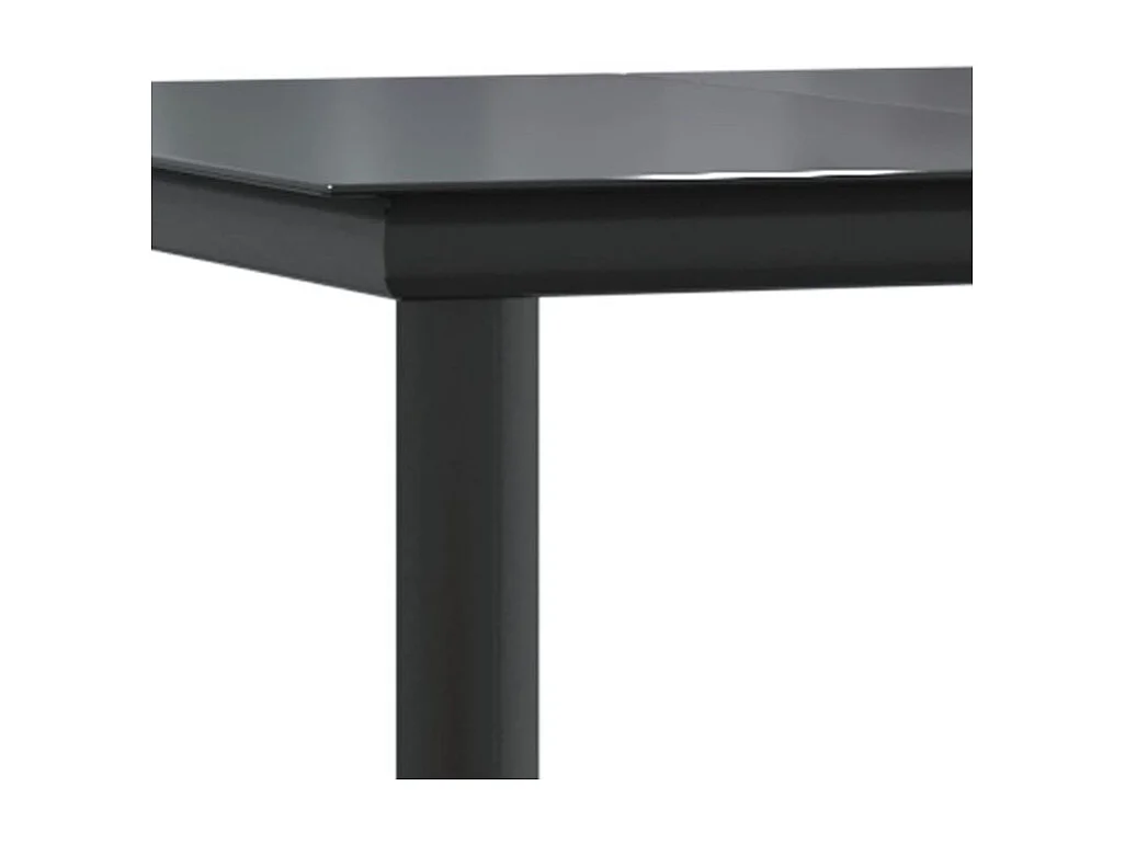 Ensemble à manger de jardin 7 pcs Noir Résine tressée