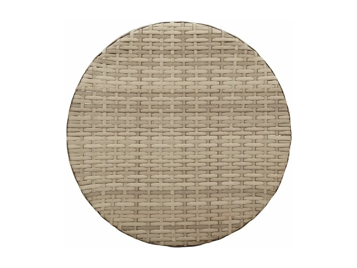 Ensemble de bistro 3 pcs avec coussins beige résine tressée