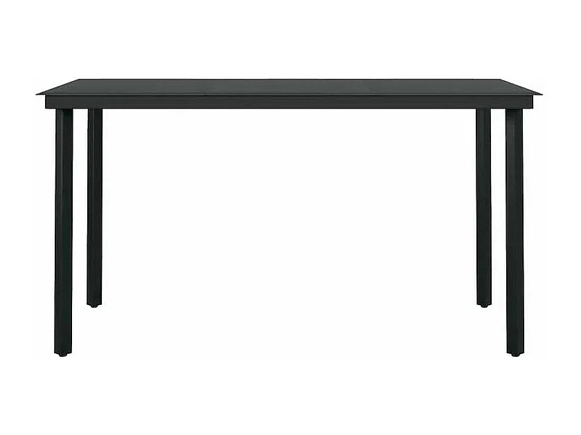 Ensemble à manger de jardin et coussins 5 pcs noir rotin verre