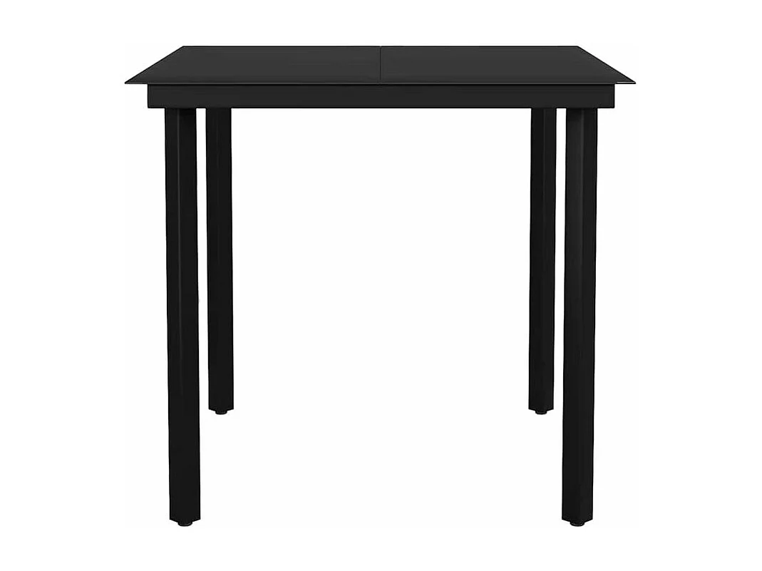 Ensemble à manger jardin coussins 5pcs marron poly rotin verre