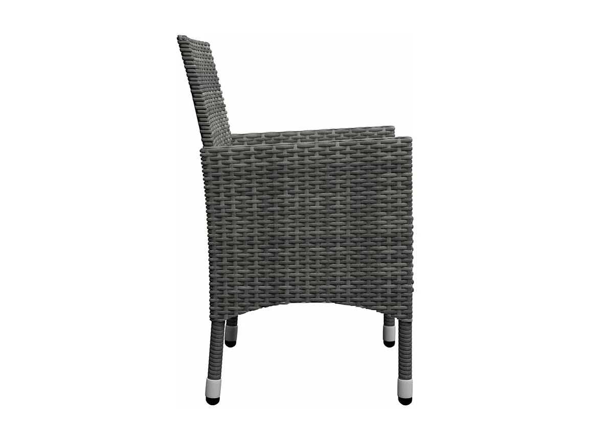 Ensemble de salle à manger de jardin 11 pcs Gris