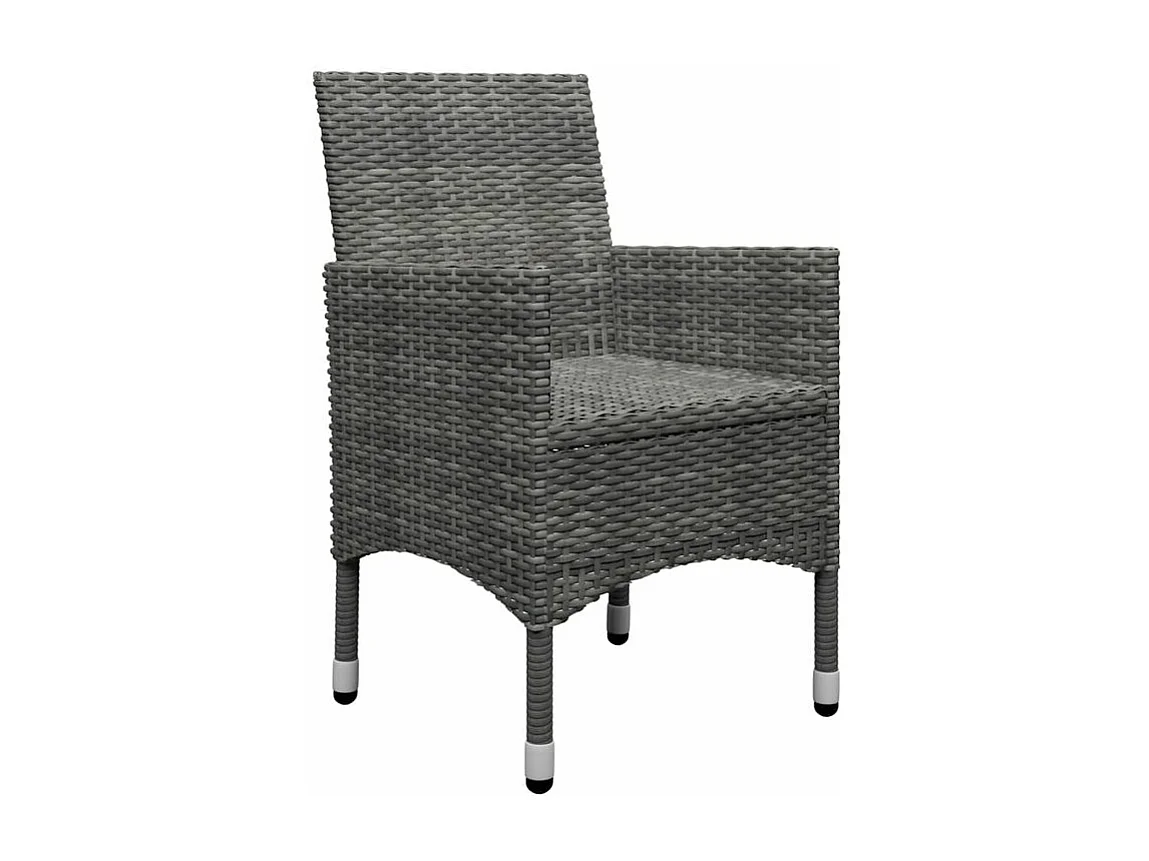 Ensemble de salle à manger de jardin 11 pcs Gris