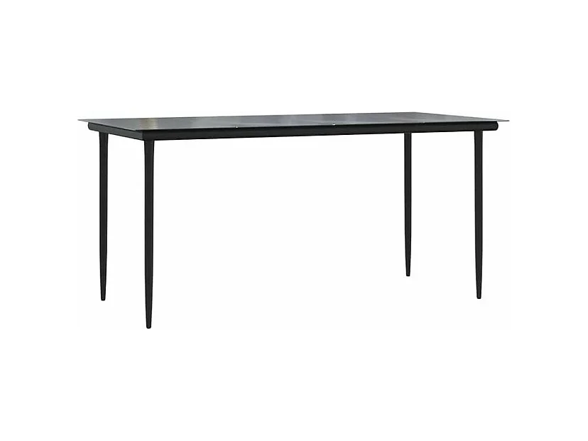 Ensemble à manger jardin coussins 7pcs marron poly rotin verre