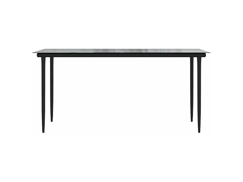 Ensemble à manger jardin coussins 7pcs marron poly rotin verre