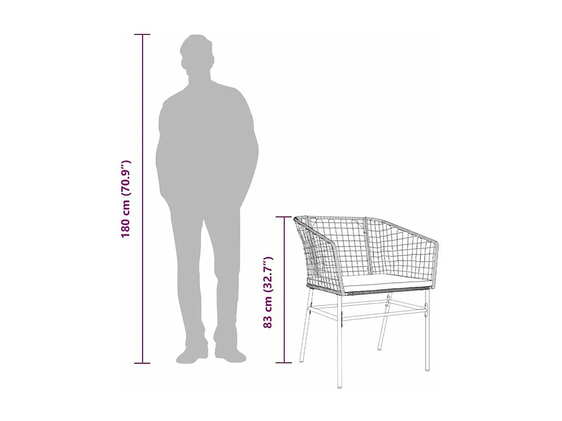 Ensemble à manger de jardin et coussins 3 pcs noir rotin verre