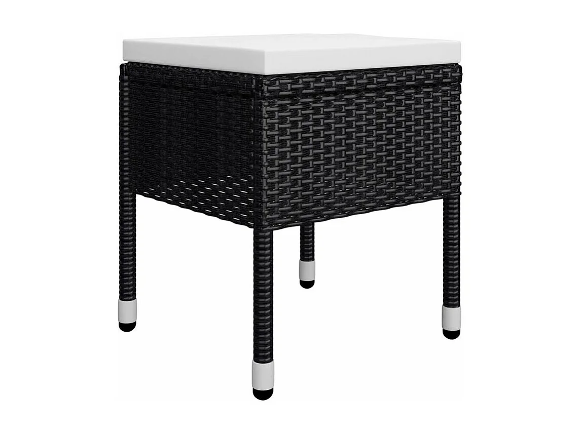 Ensemble de salle à manger de jardin 5 pcs Noir