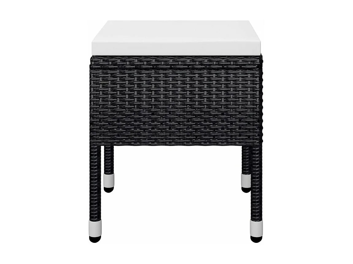 Ensemble de salle à manger de jardin 5 pcs Noir