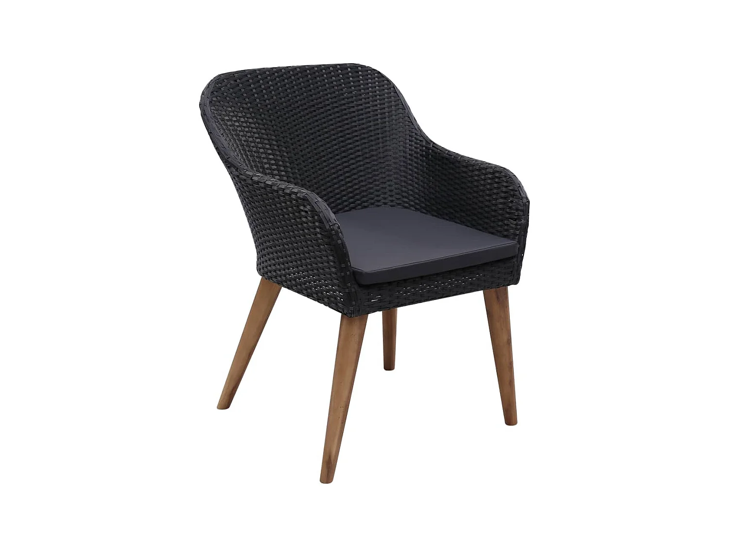 Ensemble de salle à manger de jardin 9 pcs Noir 29