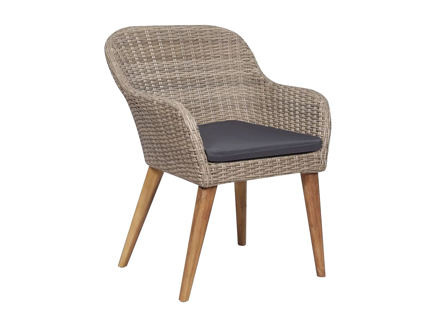 Ensemble de salle à manger de jardin 5 pcs Marron 25