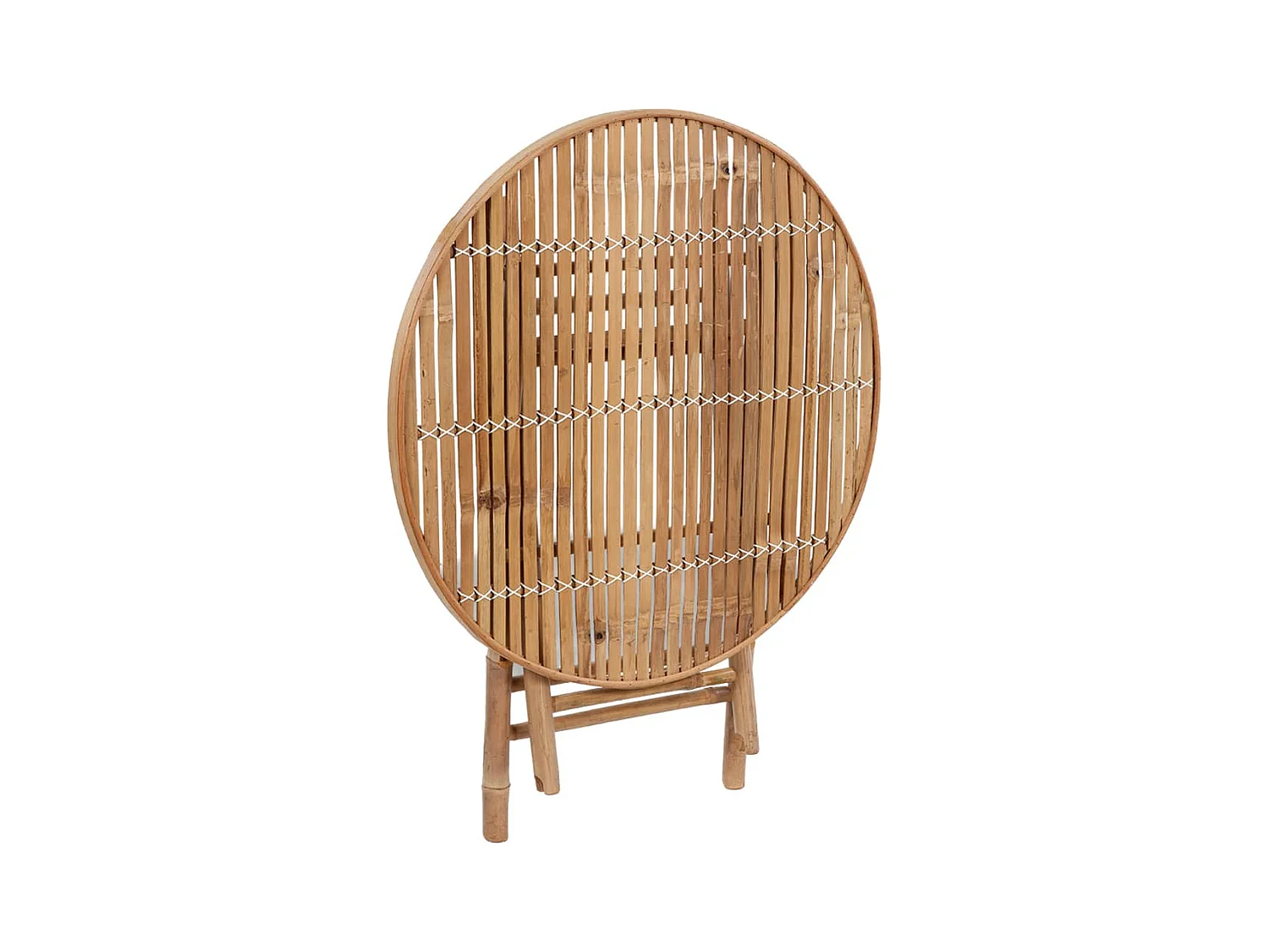 Mobilier à dîner d'extérieur pliable 5 pcs avec coussins Bambou 23