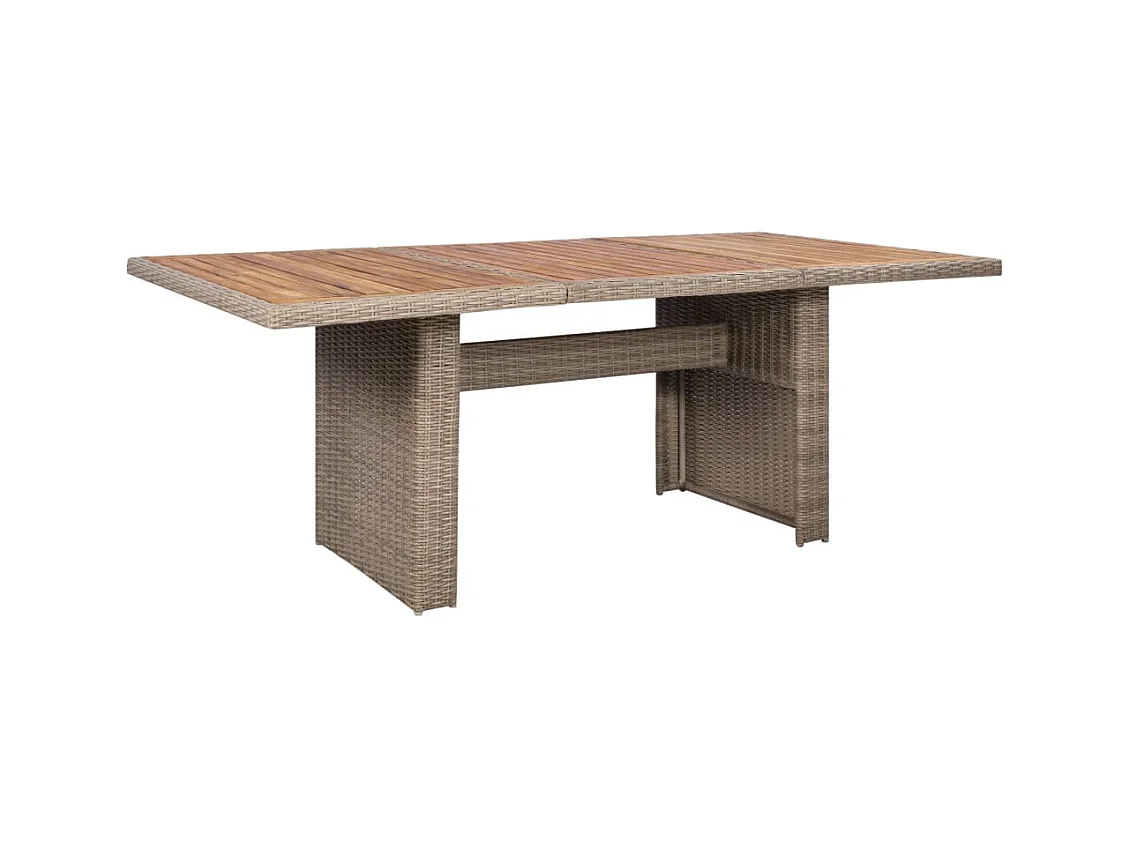 Salon de jardin avec coussins 7 pcs Résine tressée