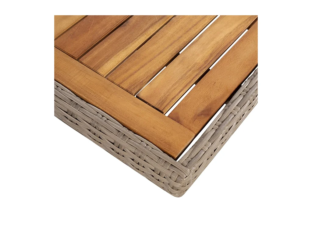 Salon de jardin avec coussins 7 pcs Résine tressée