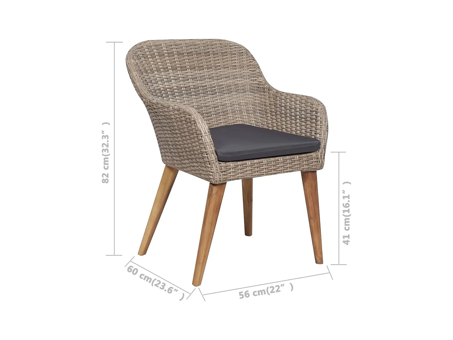 Salon de jardin avec coussins 7 pcs Résine tressée