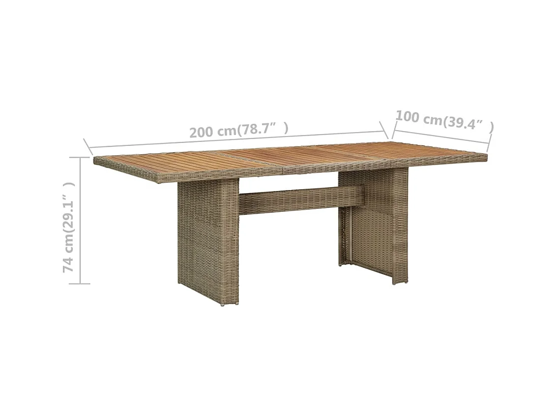 Salon de jardin avec coussins 7 pcs Résine tressée