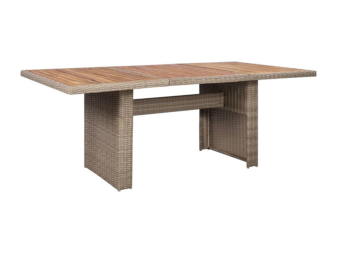 Salon de jardin avec coussins 7 pcs Résine tressée