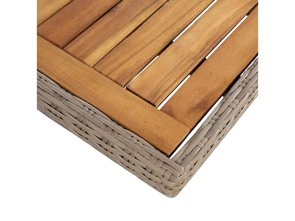 Salon de jardin avec coussins 7 pcs Résine tressée