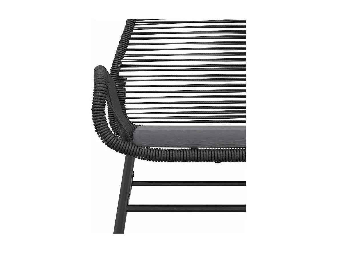 Ensemble à manger de jardin et coussins 5 pcs noir rotin verre