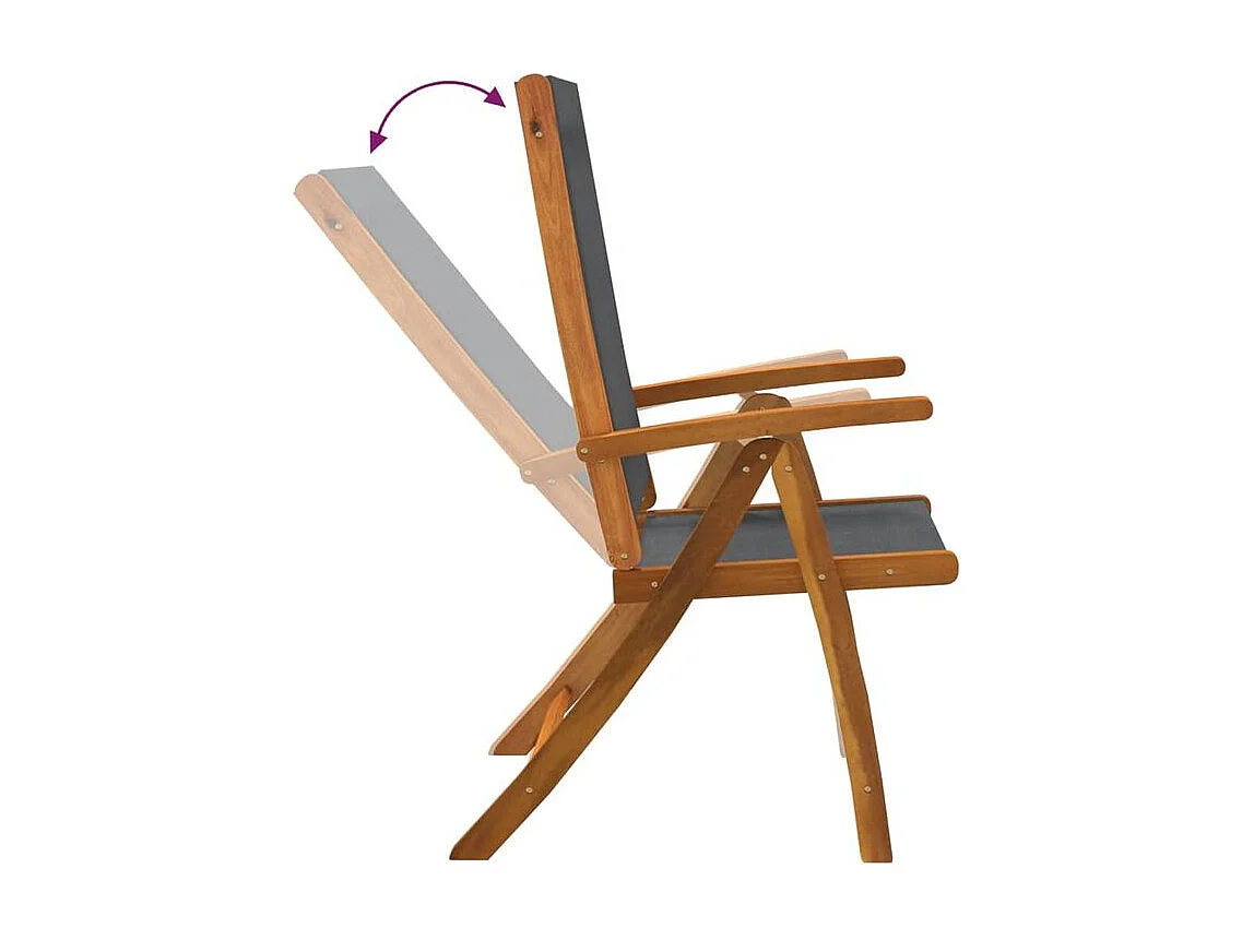 Ensemble à manger de jardin 9pcs bois d'acacia solide textilène